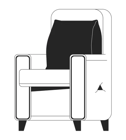Hygge armchair throw pillow  Illustration