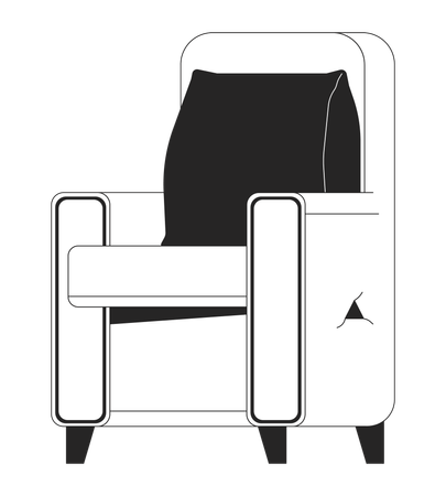 Hygge armchair throw pillow  일러스트레이션