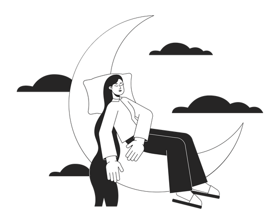 Hygiène du sommeil saine  Illustration