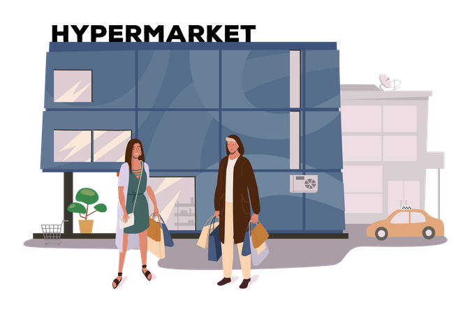Hypermarkt  Illustration
