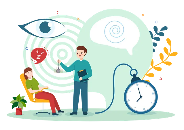 Hypnosis Treatment Service Illustration