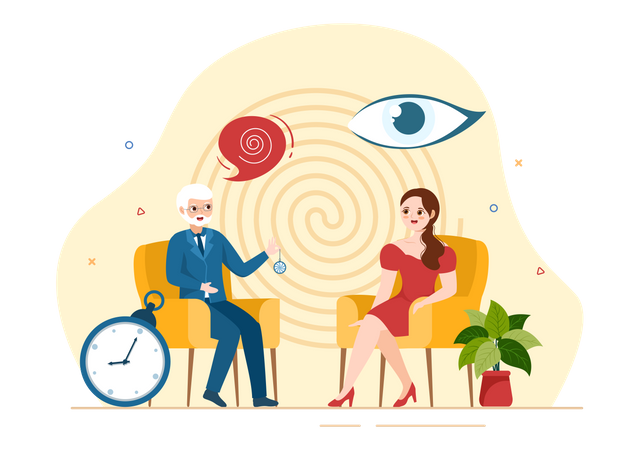 Hypnosis Treatment Service Illustration