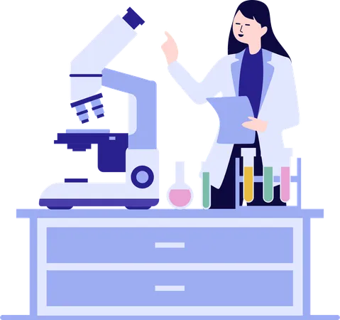 Hypothesentest-Experiment von Wissenschaftlern durchgeführt  Illustration