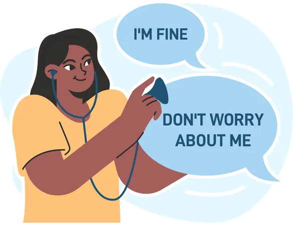I am fine dont worry about me  Illustration