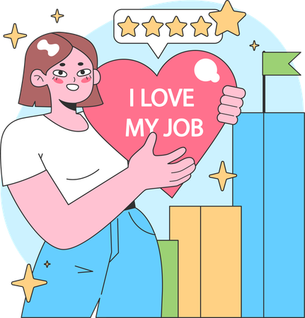 I love my job  Illustration