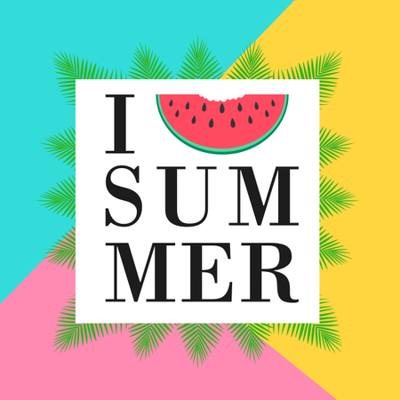 I love summer concept  Illustration