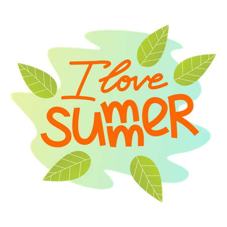 I Love Summer  Illustration