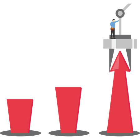 Tecnologia de IA ajuda o crescimento econômico  Ilustração