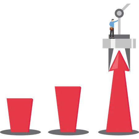 Tecnologia de IA ajuda o crescimento econômico  Ilustração