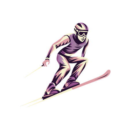 Ice Boarding  Illustration