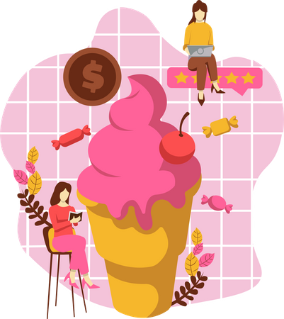 Ice Cream Cone Illustration