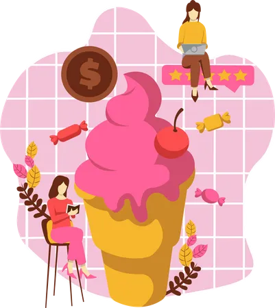 Ice Cream Cone Illustration