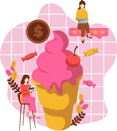 Ice Cream Cone  Illustration