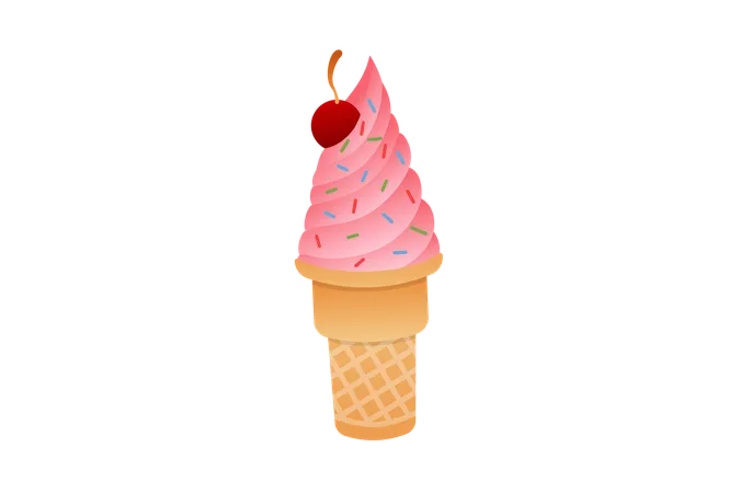 Ice Cream Cone  Illustration