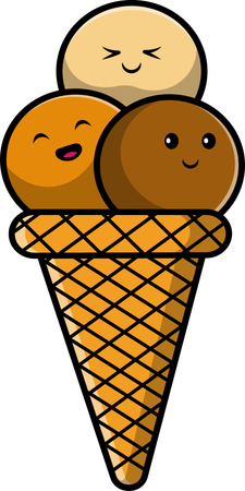 Ice Cream Cone  Illustration