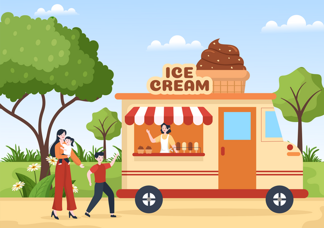 Ice Cream  Illustration