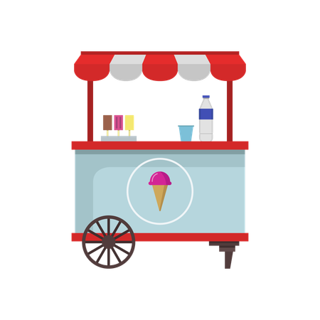 Ice Cream Kiosk  Illustration