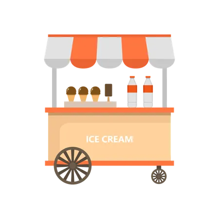 Ice Cream Kiosk  Illustration