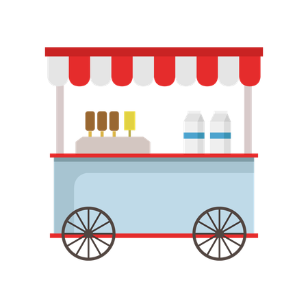 Ice Cream Kiosk  Illustration