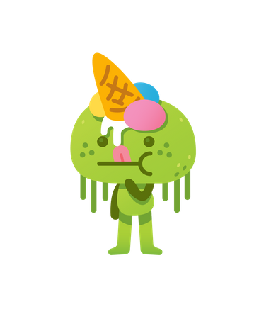 Ice Cream Monster  Illustration