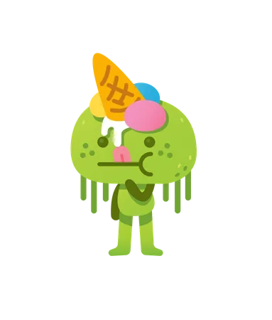 Ice Cream Monster  Illustration