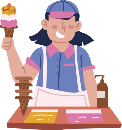 Ice Cream Seller  Illustration