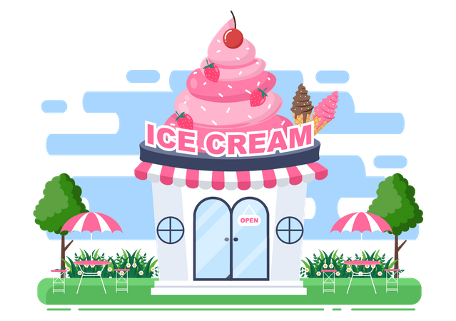 Ice Cream Shop  Illustration