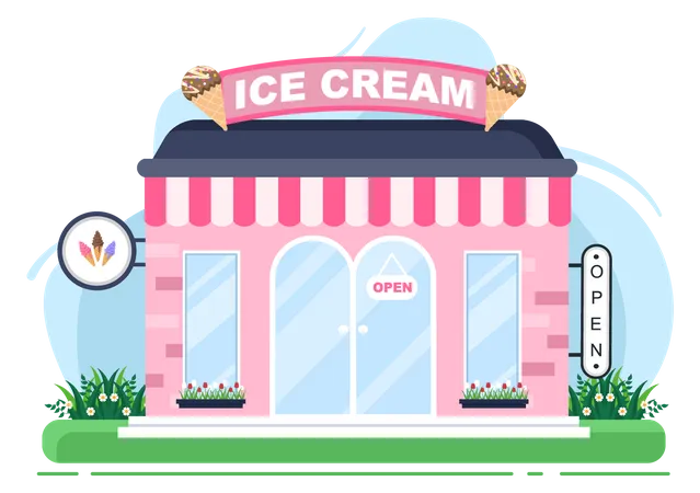 Ice Cream Shop  Illustration