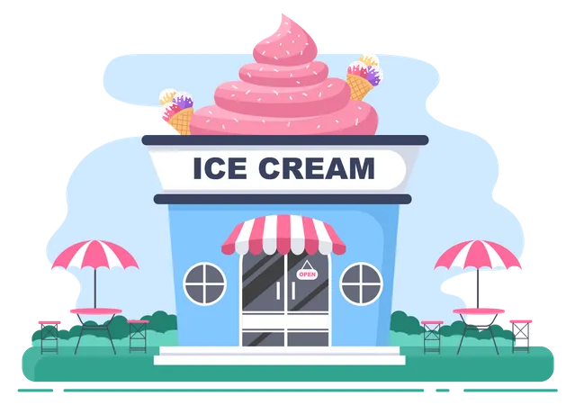 Ice Cream Shop  Illustration