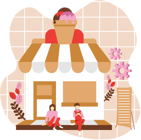 Ice Cream Shop  Illustration