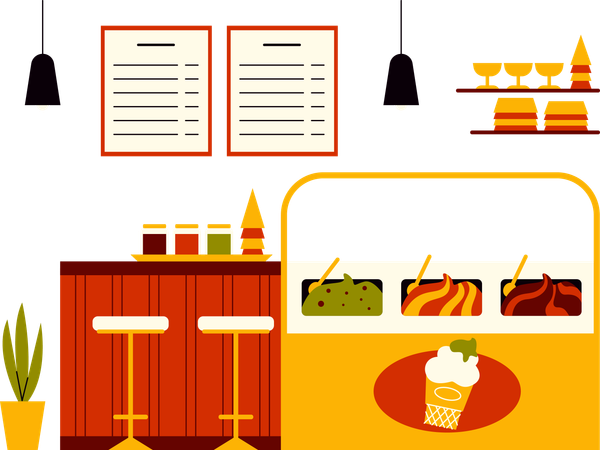 Ice Cream Shop  Illustration