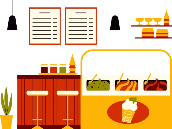 Ice Cream Shop  Illustration