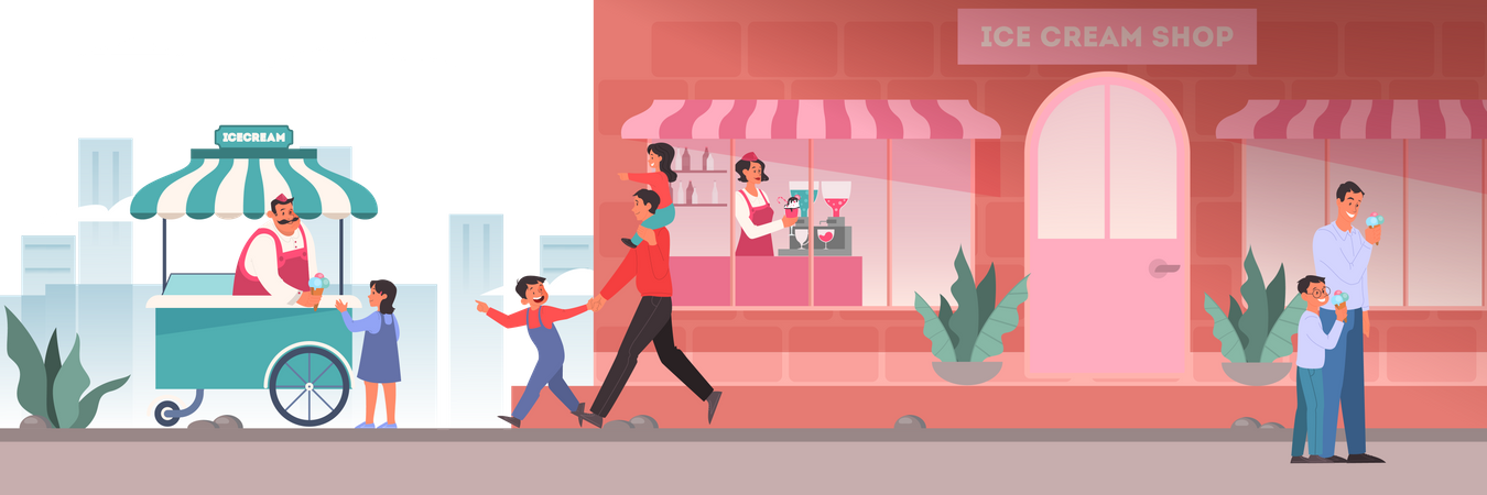 Ice Cream Shop  Illustration