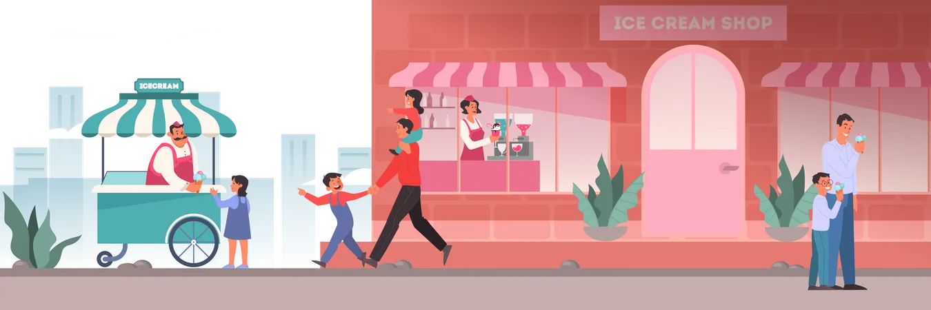 Ice Cream Shop  Illustration