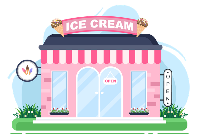 Ice Cream Shop  Illustration