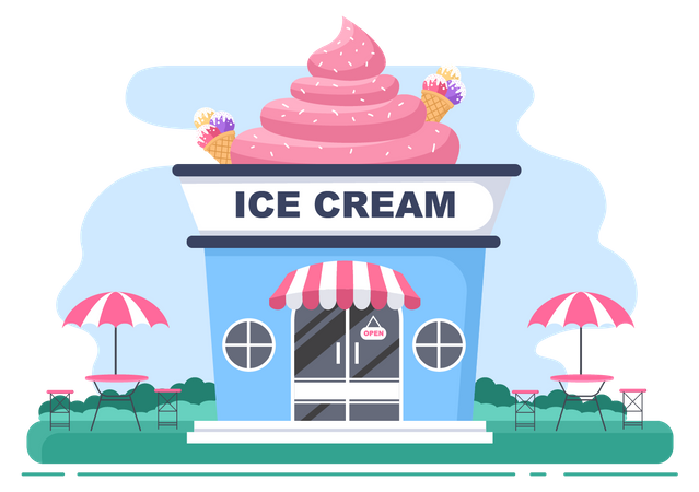 Ice Cream Shop  Illustration