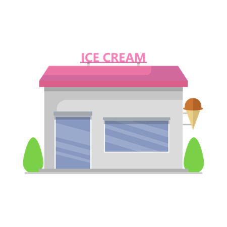 Ice Cream Store  Illustration