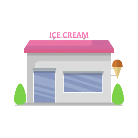 Ice Cream Store  Illustration