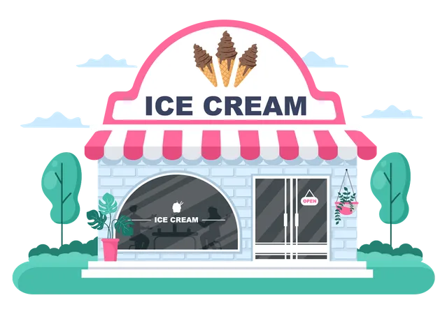Ice Cream Store Illustration