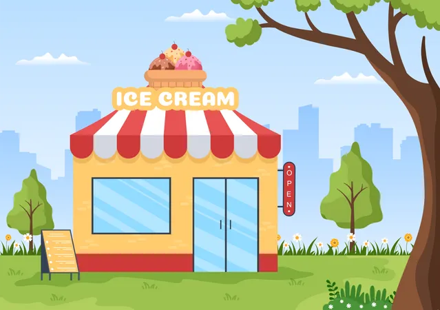 Ice Cream store  Illustration