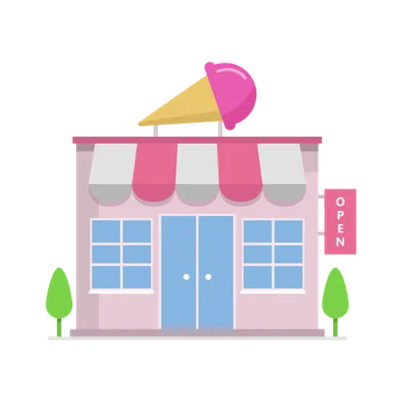 Ice Cream Store  Illustration