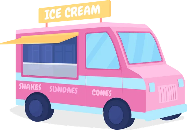 Ice cream truck Illustration