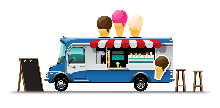 Ice Cream Truck Illustration