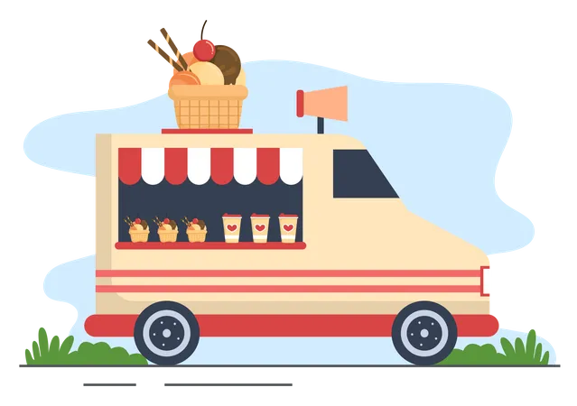 Ice cream Truck Illustration
