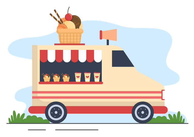 Ice cream Truck  Illustration