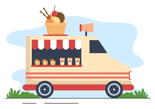 Ice cream Truck  Illustration