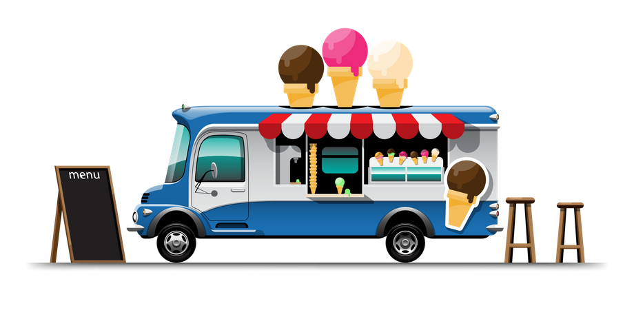 Ice Cream Truck  Illustration