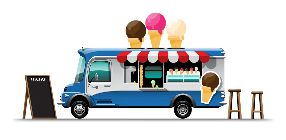 Ice Cream Truck  Illustration