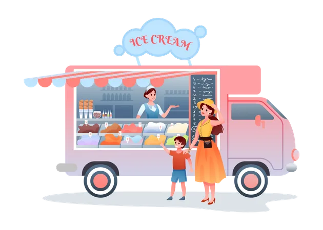 Ice cream truck  Illustration