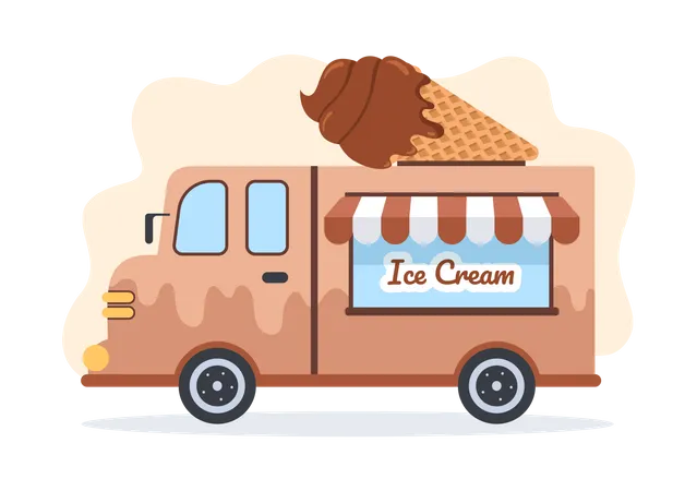 Ice Cream truck  Illustration